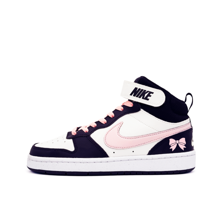 Nike Nike Court Borough 2 Scarlet Ribbon Leather Abrasion Resistant Slip Resistant Abrasion Resistant Slip Resistant Mid top