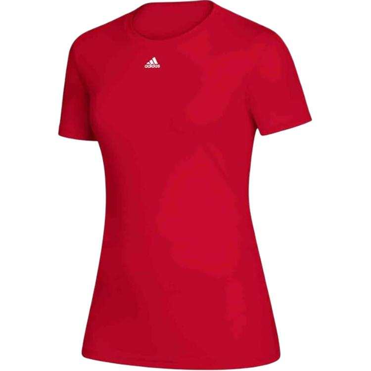 Adidas Adidas T Shirts Women's Red Crew Neck