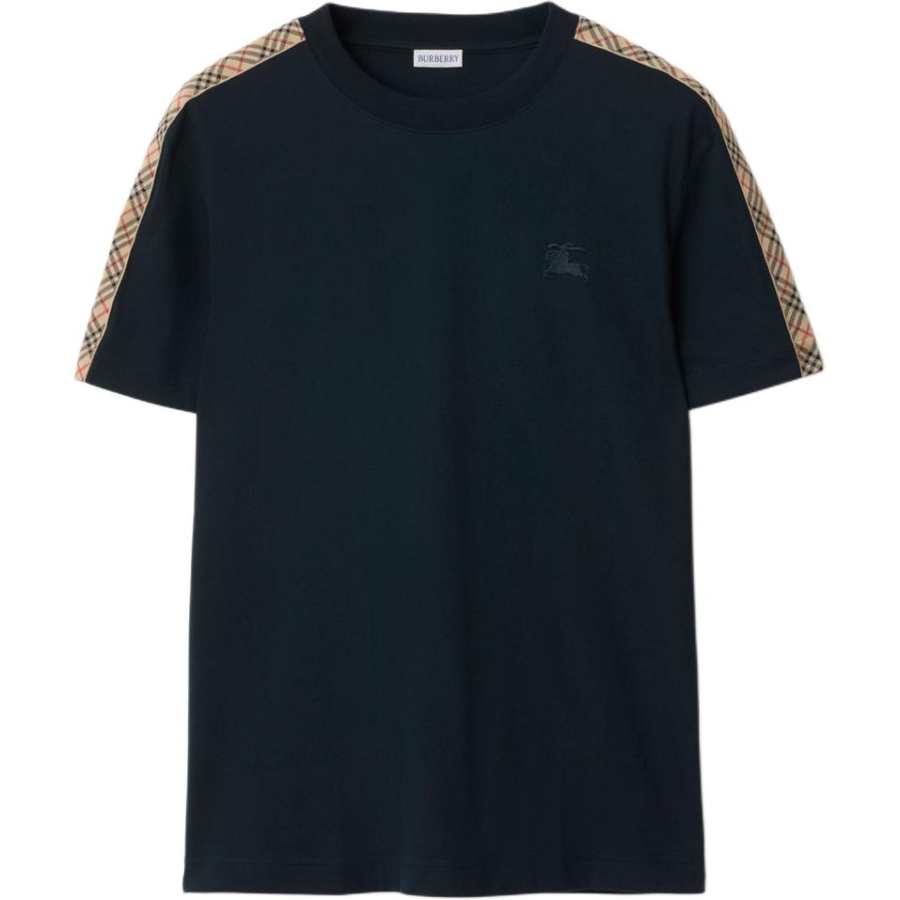 Burberry Ekd Embroidered Checked-Band T-Shirt