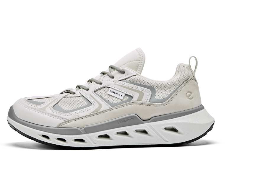 Ecco SS26 BIOM 720 Collection Textile, Cow Leather Casual Shoes Men's White