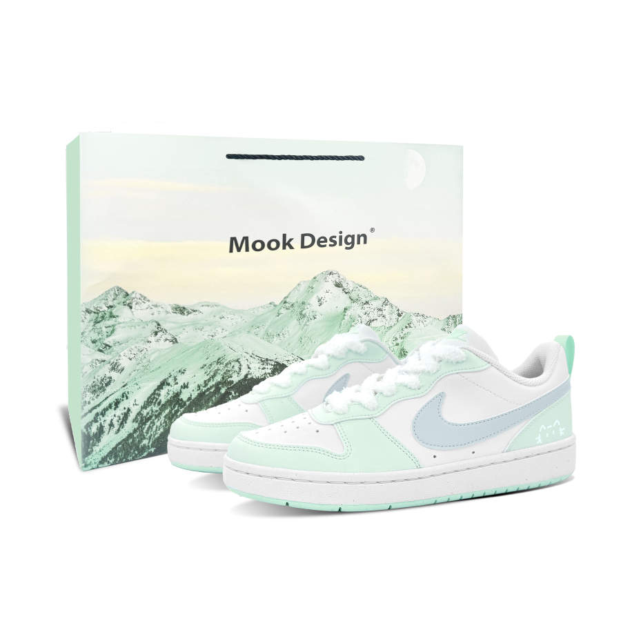 Nike Nike Court Borough Cotton Candy Sea Shopping Bag Lightweight Slip Resistant Lightweight Anti Slip Low top