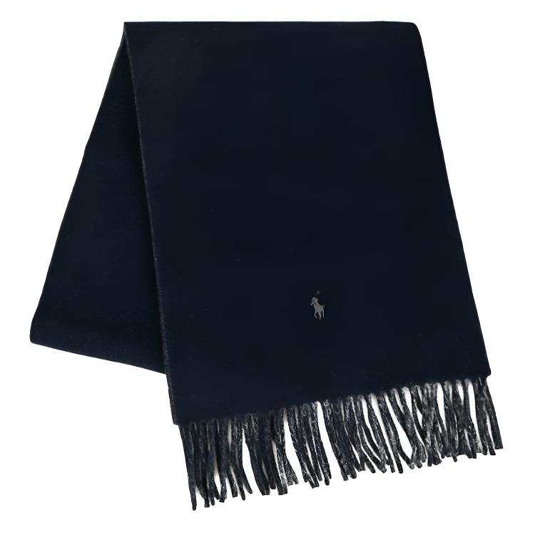 Polo Ralph Lauren Knit Scarves Unisex Marine Blue/Charcoal Gray