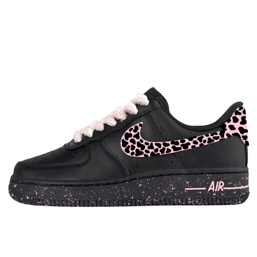 Nike Nike Air Force 1 Urban Chic Style Leopard Print Slip Resistant Abrasion Resistant Low top Skateboard Shoes Women's