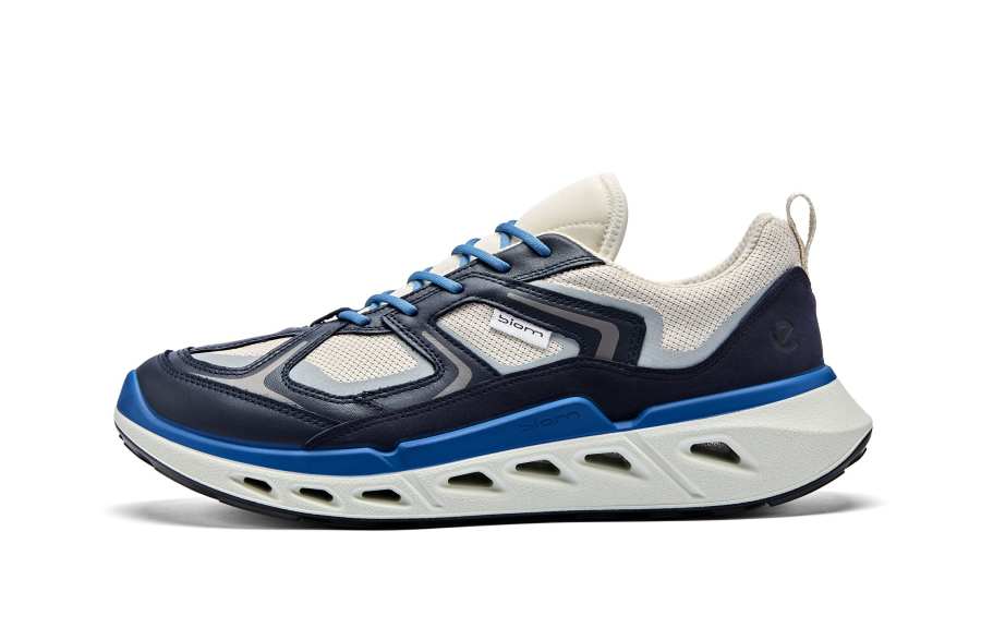 Ecco SS26 BIOM 720 Collection Textile, Cow Leather Breathable Casual Shoes Men's Blue 850344