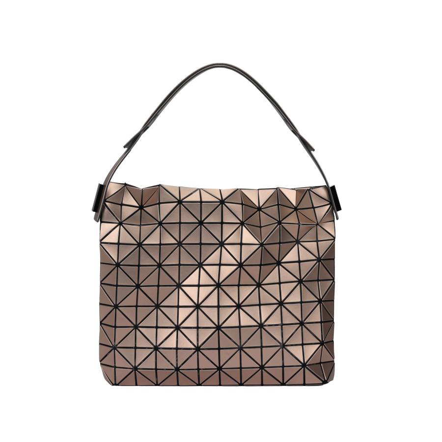 ISSEY MIYAKE Polyvinyl Chloride Resin One Shoulder Handbag Women's Light Brown