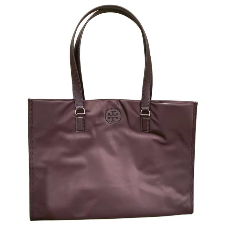 TORY BURCH Ella Nylon Handbag, Shoulder Bag Large Women's Burgundy