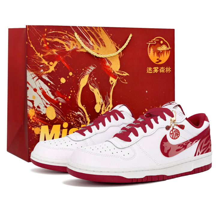 Nike Nike Big Chasing The Sky Coverage Abrasion Resistant Low top Skateboard Shoes Men's Red