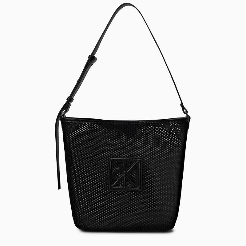 CALVIN KLEIN Fabric Handbag, Shoulder Bag Medium Women's Space Black