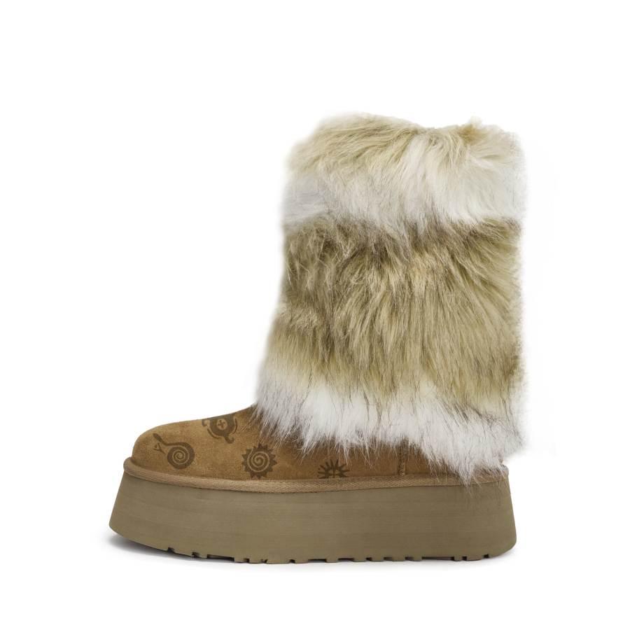 UGG Classic Dipper 811 Manufacturing, Snow Ridge Bonfire Ankle Boots Women's Chestnut Brown