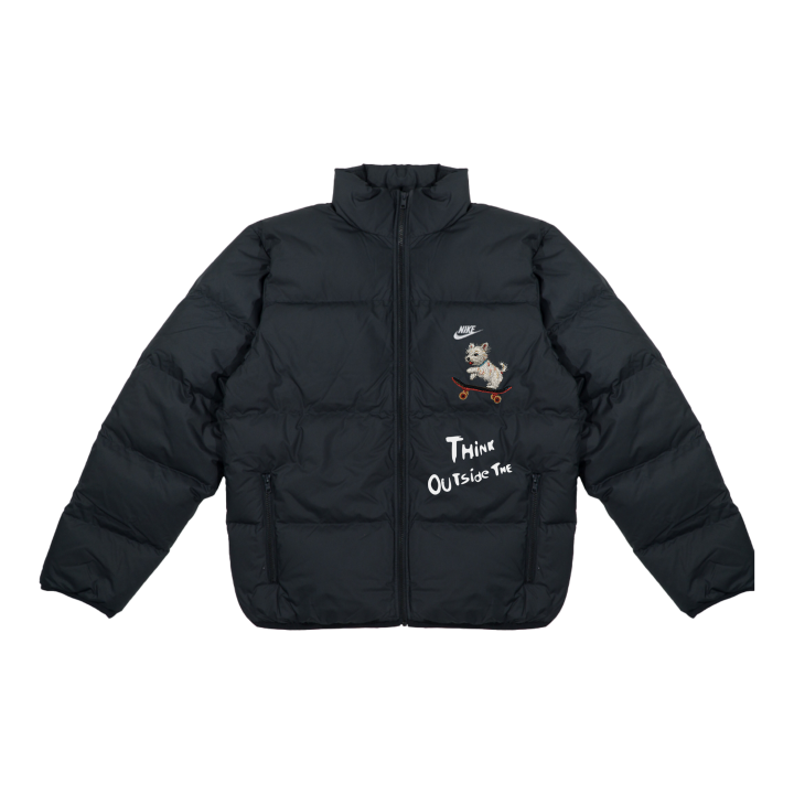 Nike Nike Down Jackets Unisex Black/White Stand Collar Moderate Puffer Jacket