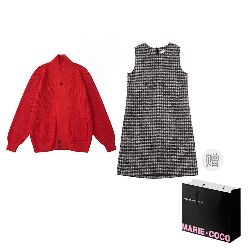 MARIE·COCO Two Piece Skirt Sets Women's Crew Neck Moderate Short