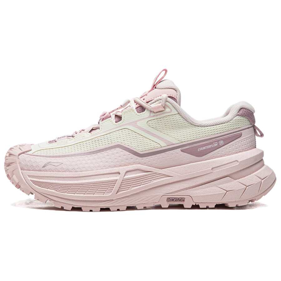 Li-Ning Li Ning Outdoor CF Tracing, Xingchuan 2 Lightweight Low top Hiking Shoes Women's Mother Of Pearl White/Light Pink