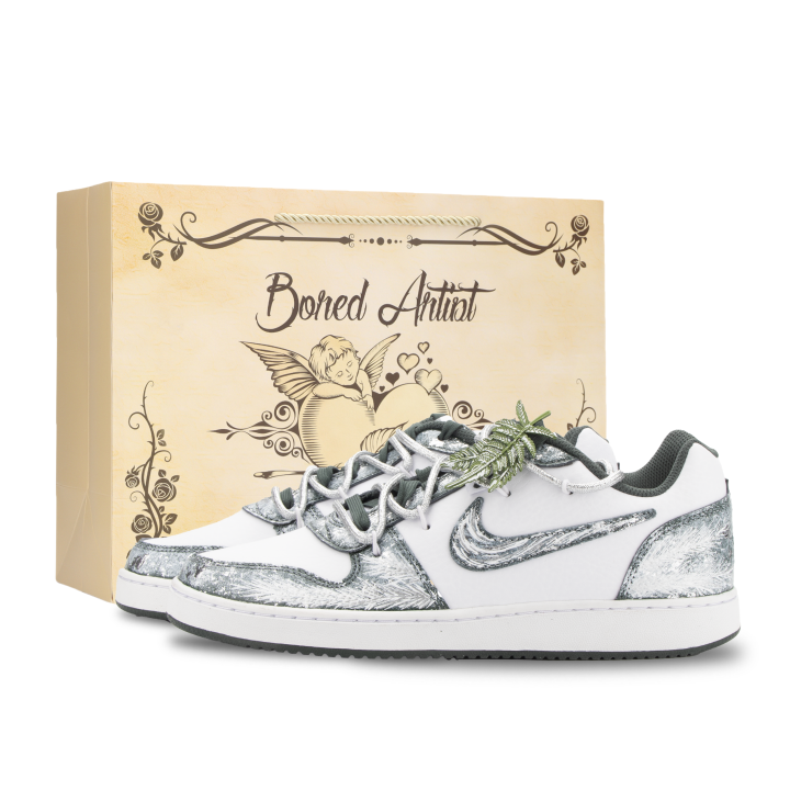 Nike Nike EBERNON Mist Silver Spring Abrasion Resistant Breathable Abrasion Resistant Breathable Low top