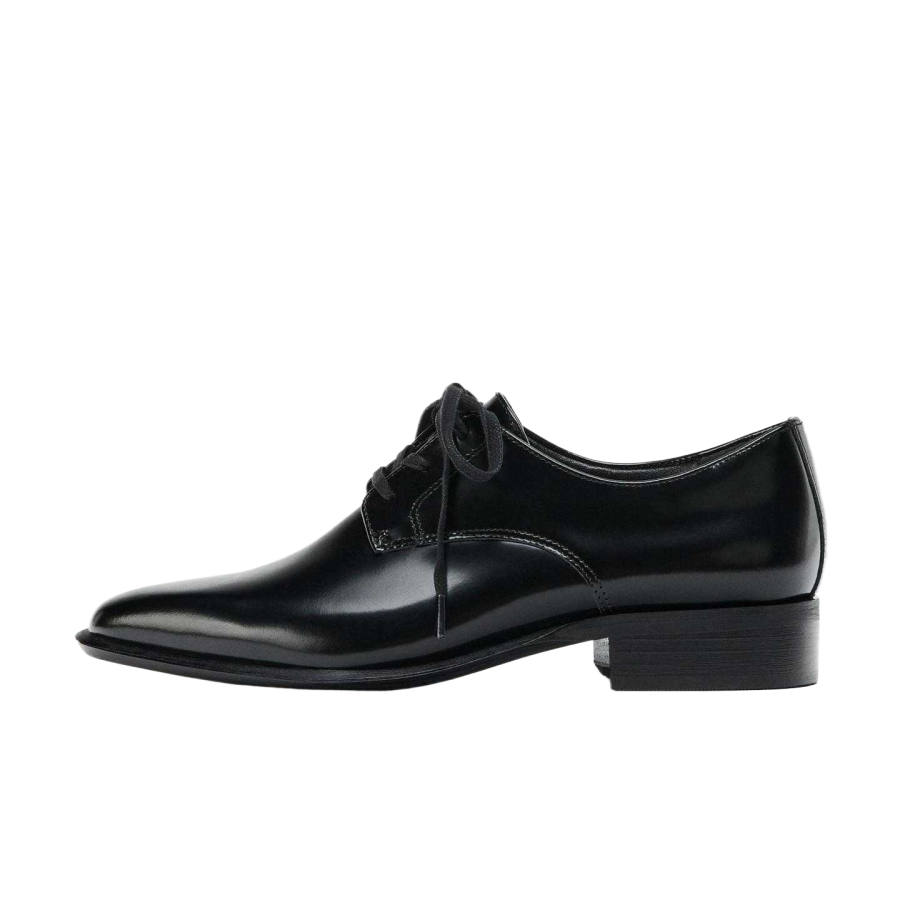 ZARA Cow Leather Derby Shoes Women's