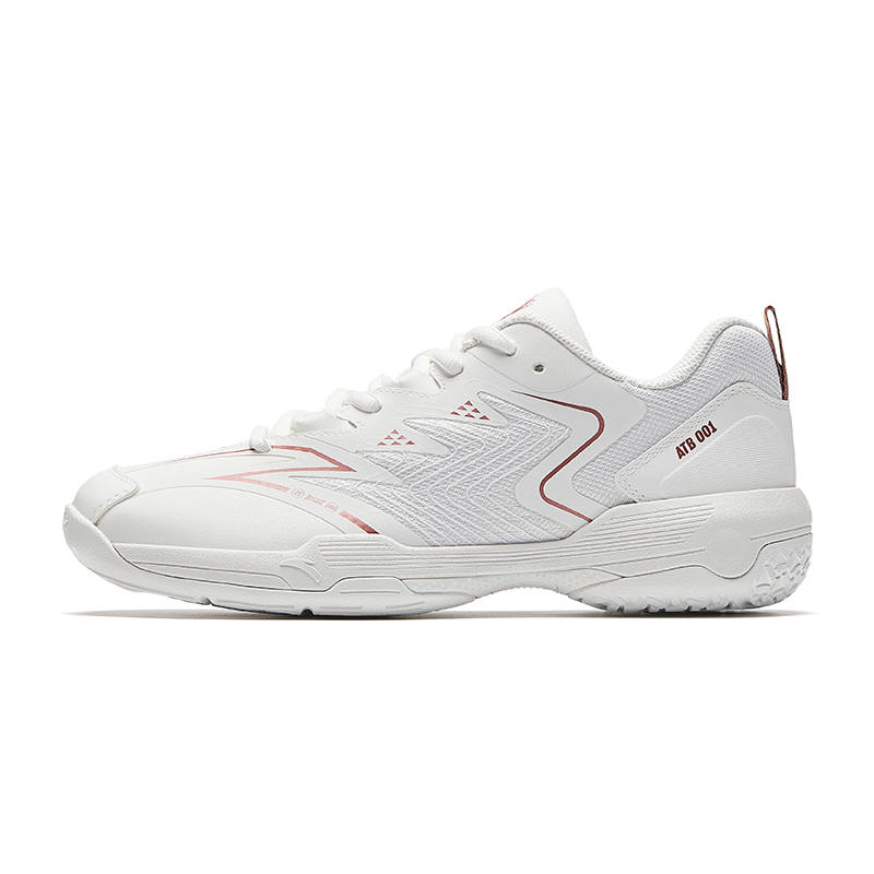 Anta Cushioning Slip Resistant Low top Badminton Shoes Women's Papyrus White/Rose Gold
