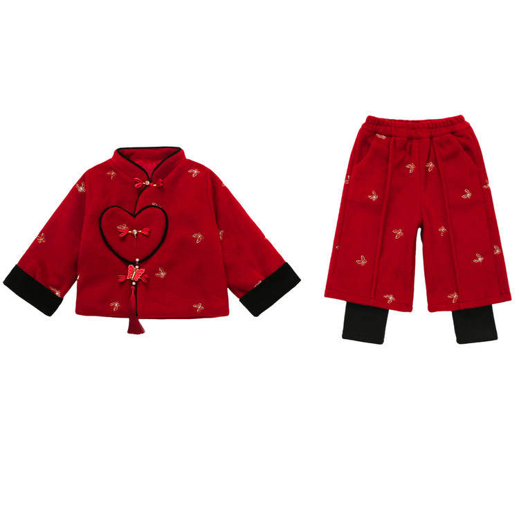 PROTECTCAMEL PROTECTCAMEL Kids Two Piece Skirt Sets V Neck Long