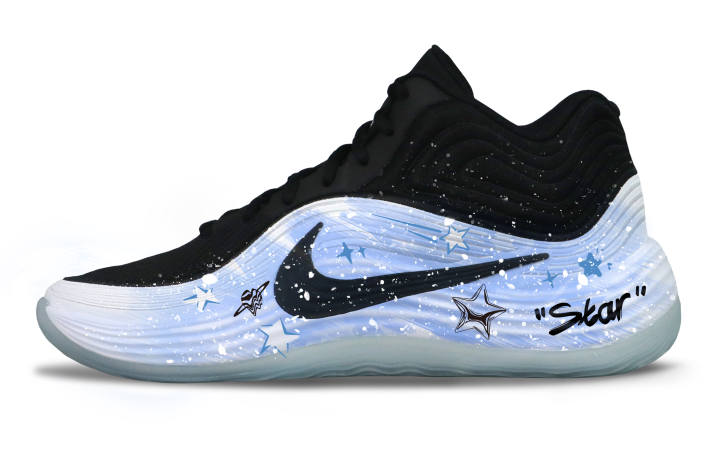 Nike Nike Precision 8 Slip Resistant Slip Resistant Mid top Basketball Shoes Unisex Black White Blue