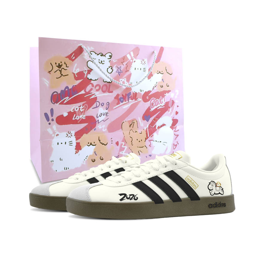 Adidas Adidas VL COURT 2.0 Instant Wealth, Special Shopping Bag Abrasion Resistant Abrasion Resistant Low top