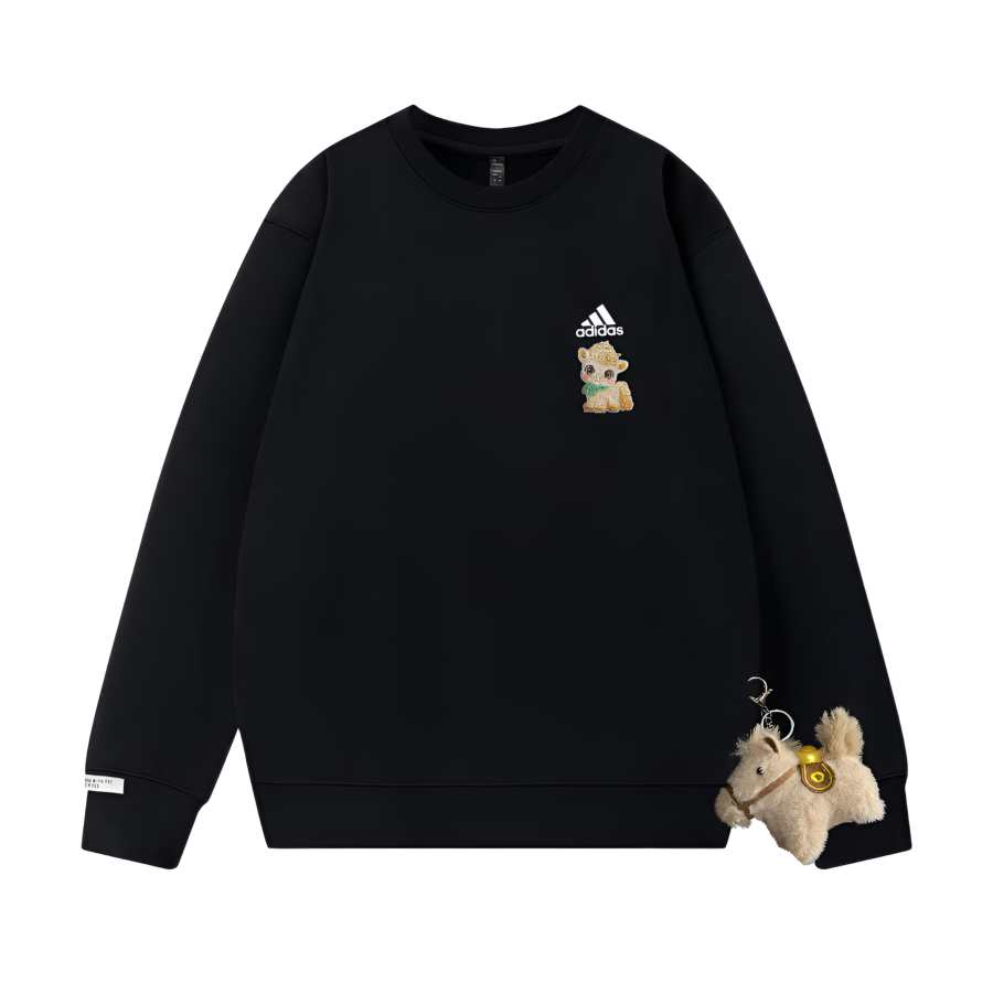 Adidas Adidas Sweatshirts Unisex Black Crew Neck Moderate Regular