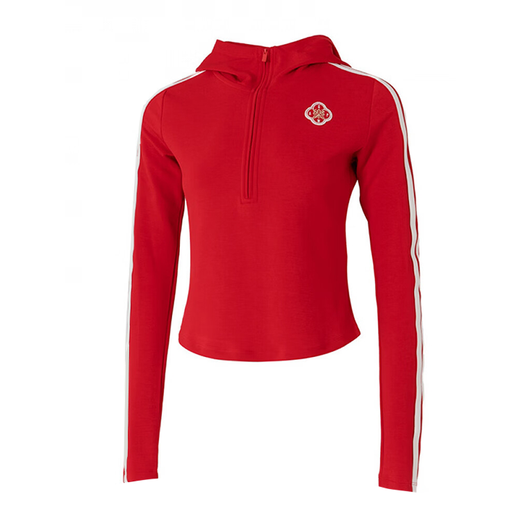 Adidas Adidas CNY T Shirts Women's Light Scarlet Hooded Non Detachable Moderate