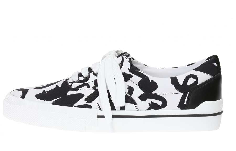 VERSACE VERSACE Low top Skateboard Shoes Men's White Black