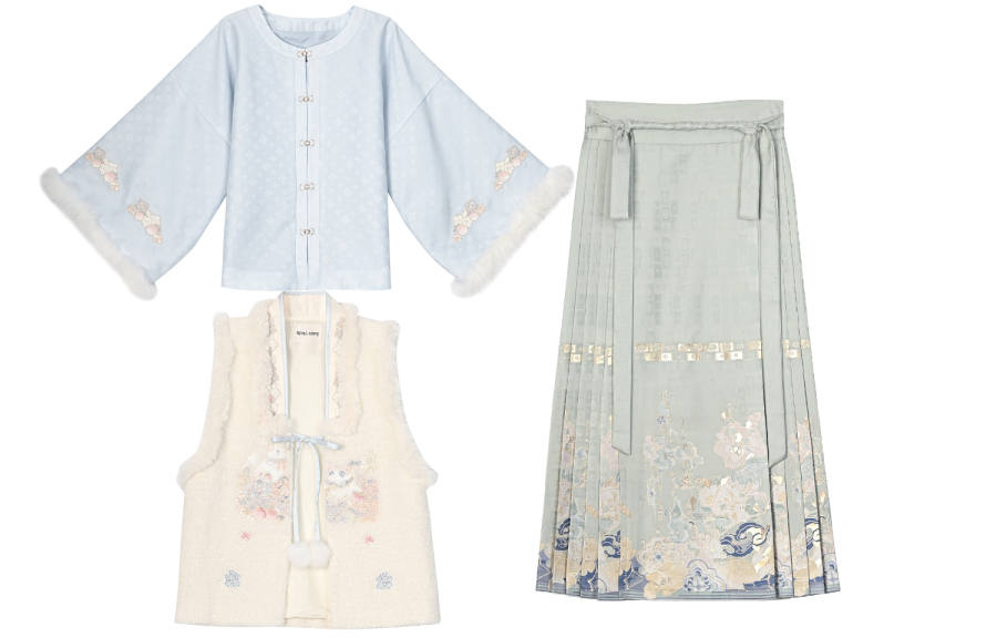 SNBL Hanfu Women's Vest+Shirt+Mamianqun Thickened