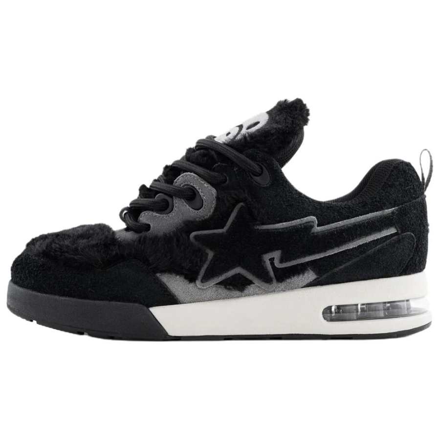 A BATHING APE Flip STA Cow Leather Low top Skateboard Shoes Women's