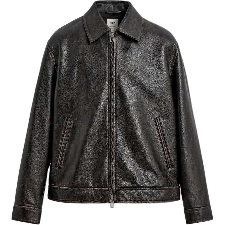 ZARA ZARA Jackets Men's Black Lapel Moderate