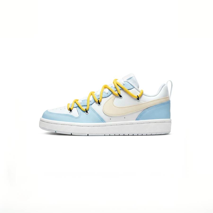 Nike Nike Court Borough 2 Maris Sal Lemon Leather Abrasion Resistant Slip Resistant Low top Kids' Skateboarding Shoes