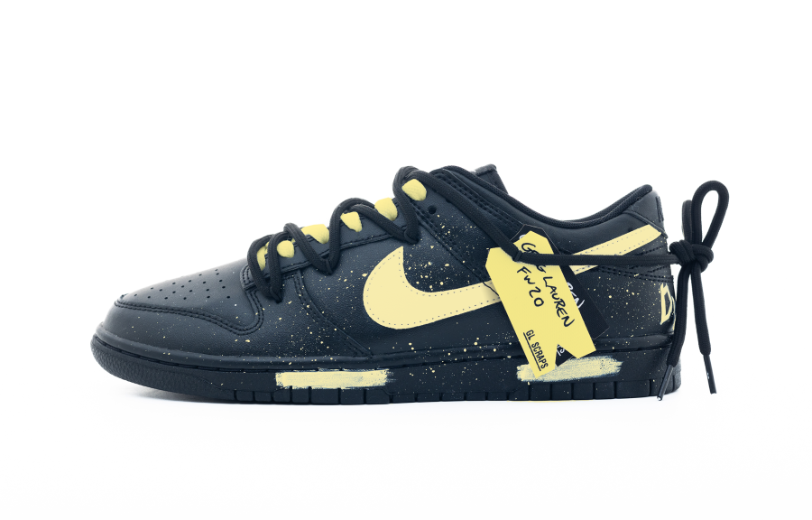 Nike Nike Dunk Bee Plague Abrasion Resistant Low top Skateboard Shoes Men's Black Yellow