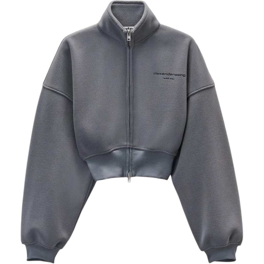 Alexander Wang Alexander Wang zip-up cropped sweatshirt