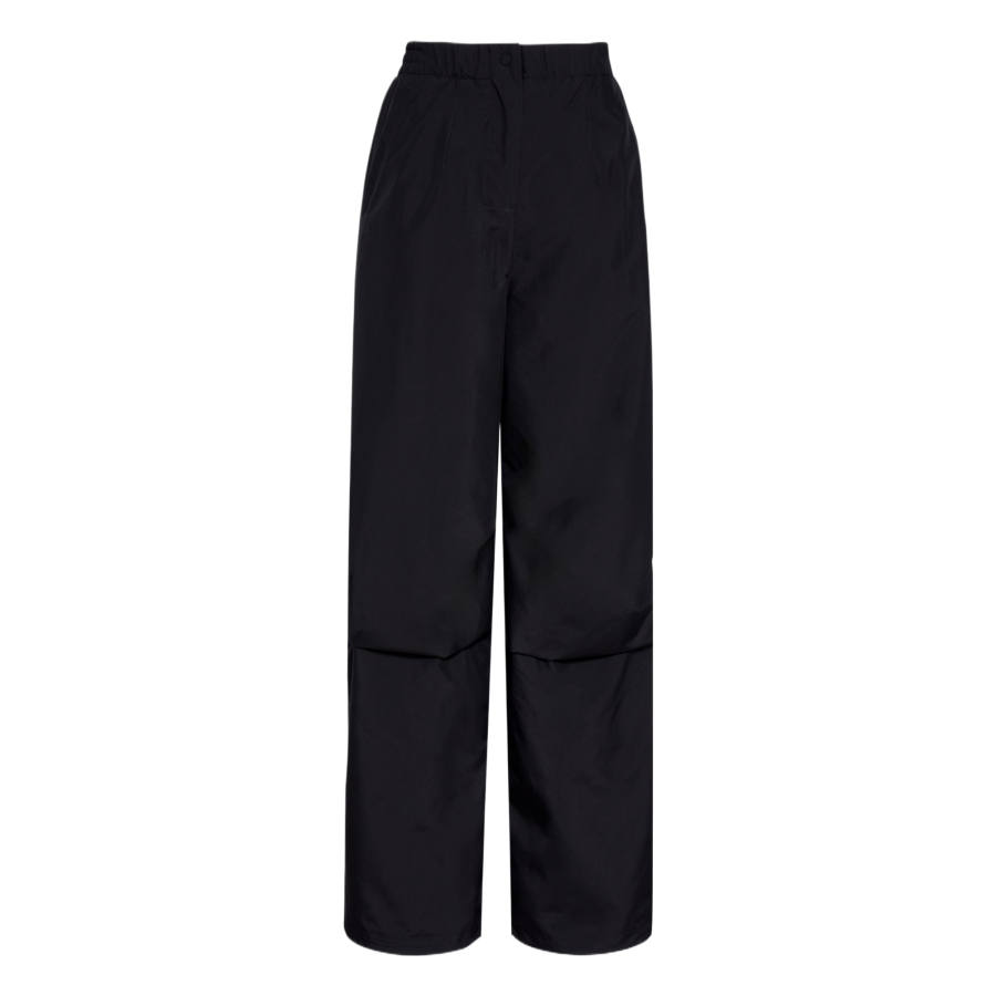 Adidas Adidas PARACHUTE TRACKSUIT BOTTOMS Water Repellent Fleece Lined Parachute Solid Color Casual Pants Women's Black