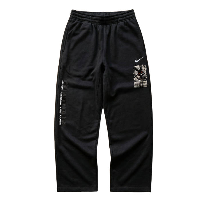 Nike Nike Club Fleece Lined Demon Rabbit Logo Breathable Casual Straight Fit Knitted Sweatpants Unisex Black