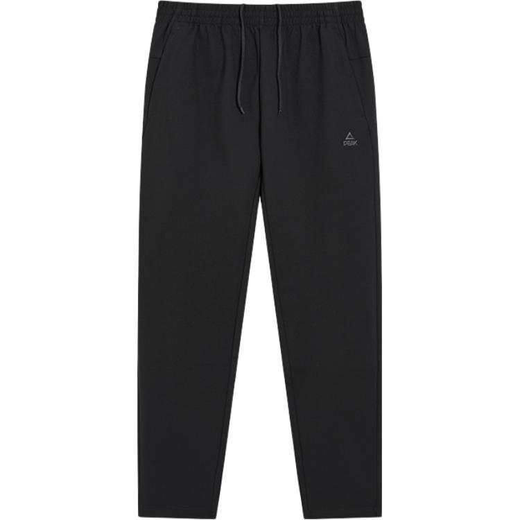 PEAK PEAK Casual Pants Men's Black Moderate Straight Fit Pants