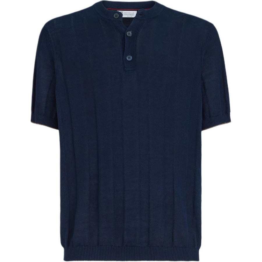 Brunello Cucinelli Brunello Cucinelli ribbed Henley top