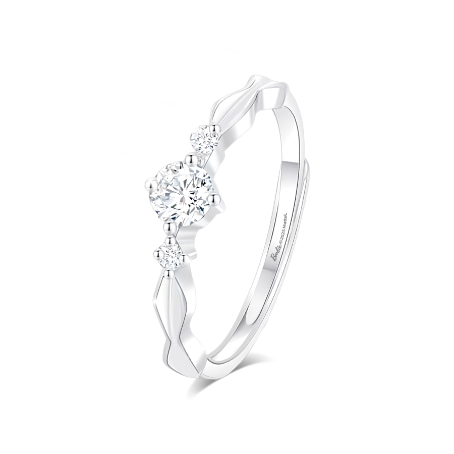 Barbie 999 Fine Silver Moissanite Rings Women's