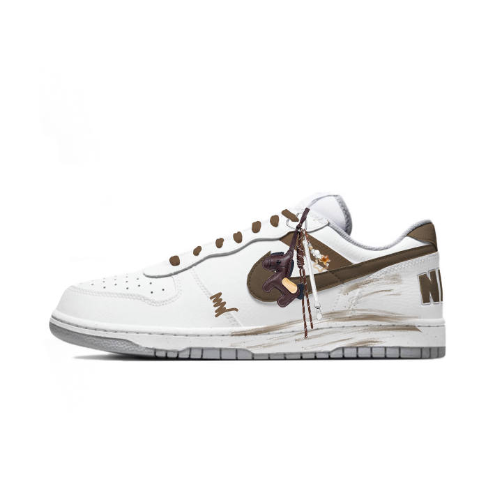 Nike Nike Big Pony Pentium Abrasion Resistant Breathable Low top Skateboard Shoes Men's White