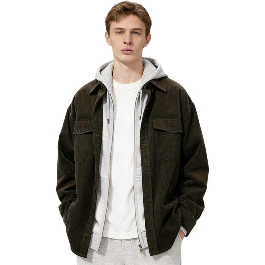 UNIQLO Shirts Unisex Chestnut Lapel Moderate Workwear