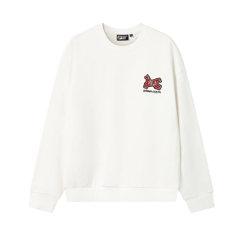 FILA CNY Sweatshirt Unisex Cloud White