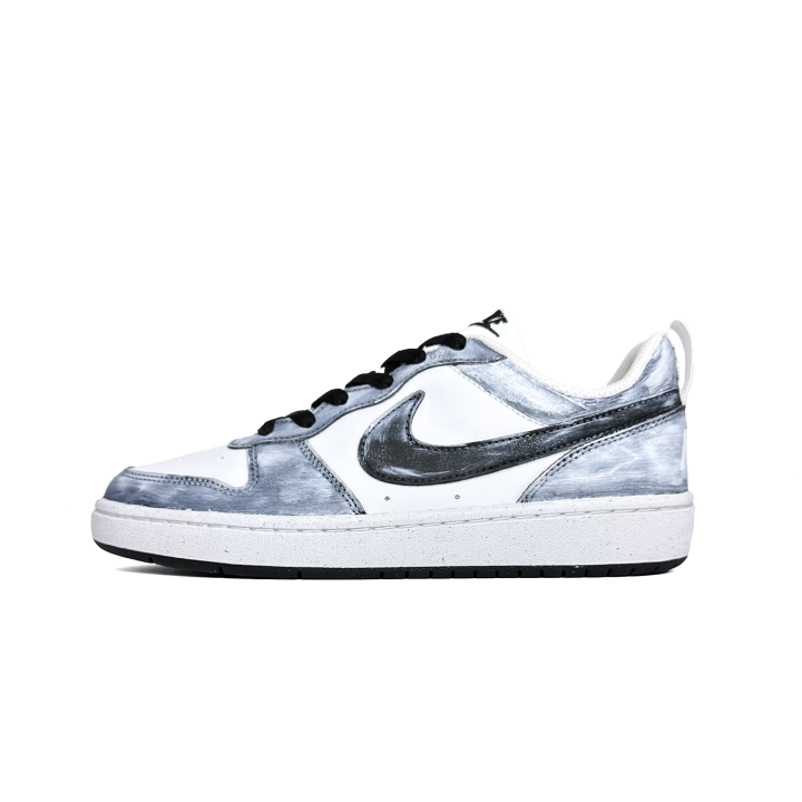 Nike Nike Court Borough Hand Drawn Graffiti, Street American, Preppy Style Synthetic Leather