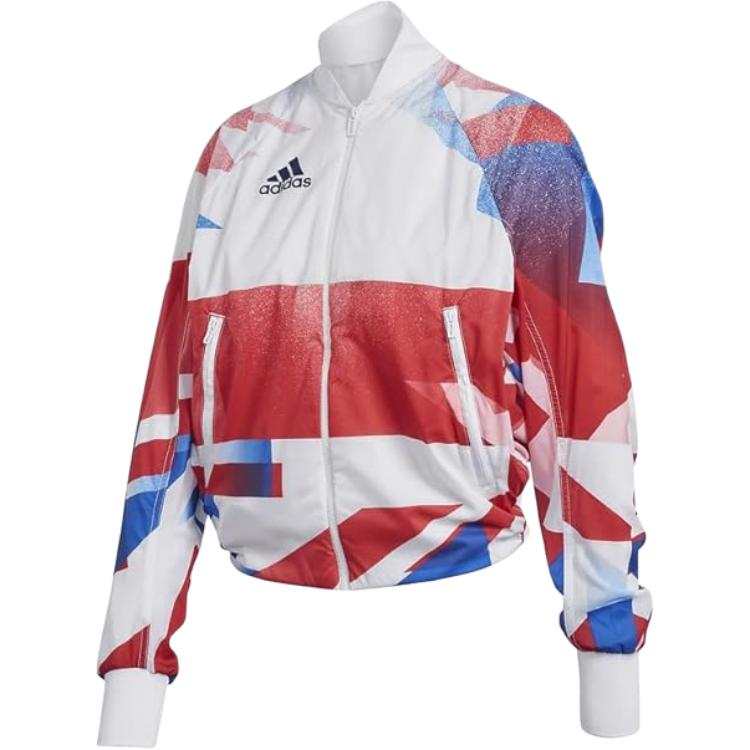 Adidas Adidas Jackets Women's White Red Baseball Collar Moderate Other