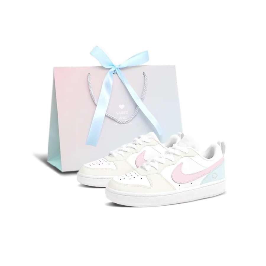 Nike Nike Court Borough Leather Low top Skateboard Shoes Yellow Blue Pink Teenagers