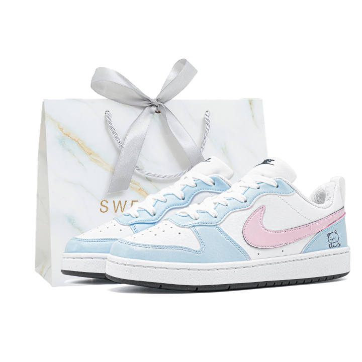 Nike Nike Court Borough Soft And Cute Nebula Leather Slip Resistant Anti Kick Height Increasing Low top Skateboard Shoes