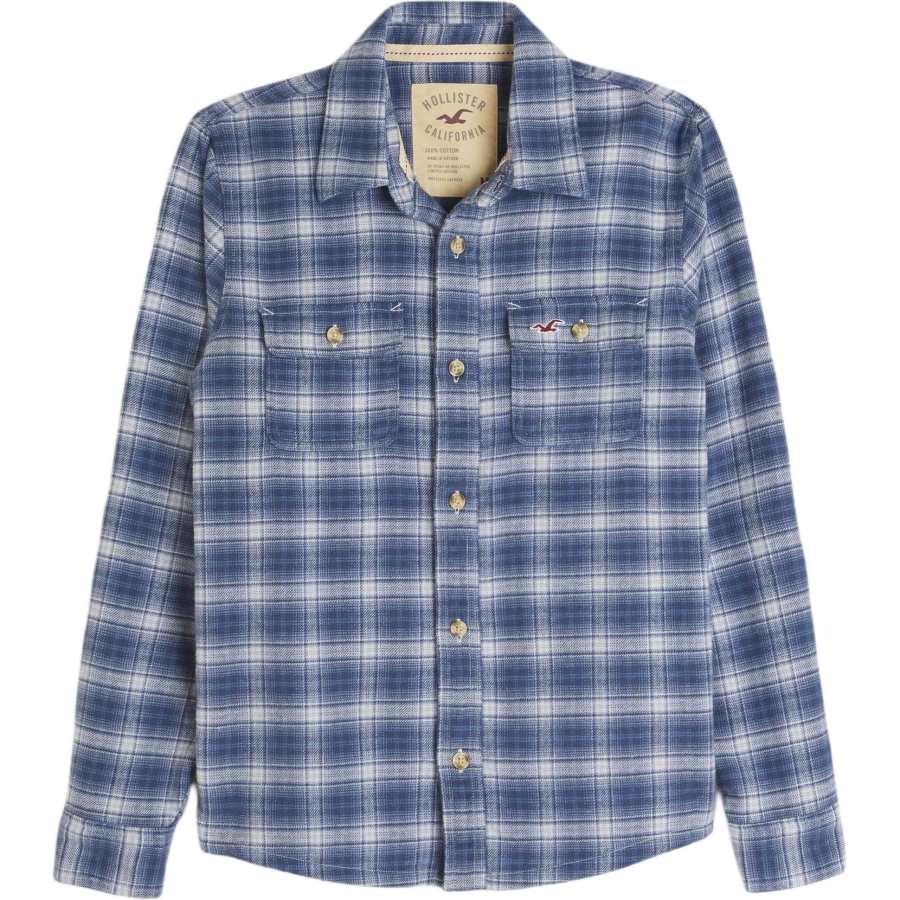 Hollister/ Shirts Men's Blue Lapel Moderate