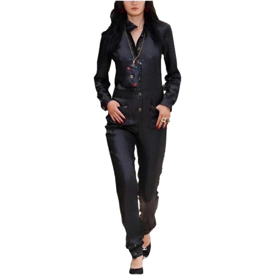 CHANEL SS23 Jumpsuit Women's Black