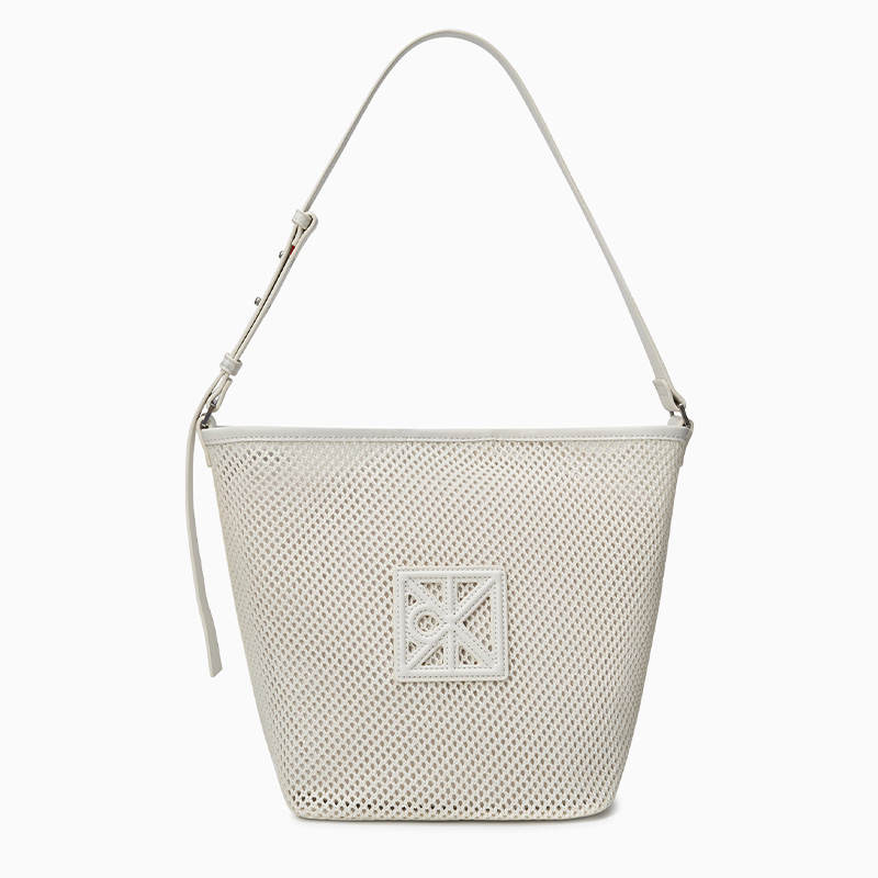 CALVIN KLEIN Fabric Handbag, Shoulder Bag Medium Women's Moon White