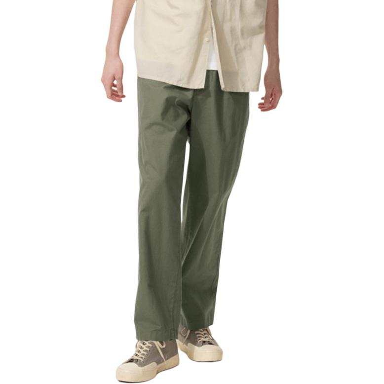 UNIQLO SS26 Casual Pants Men's Olive Moderate Tapered Pants