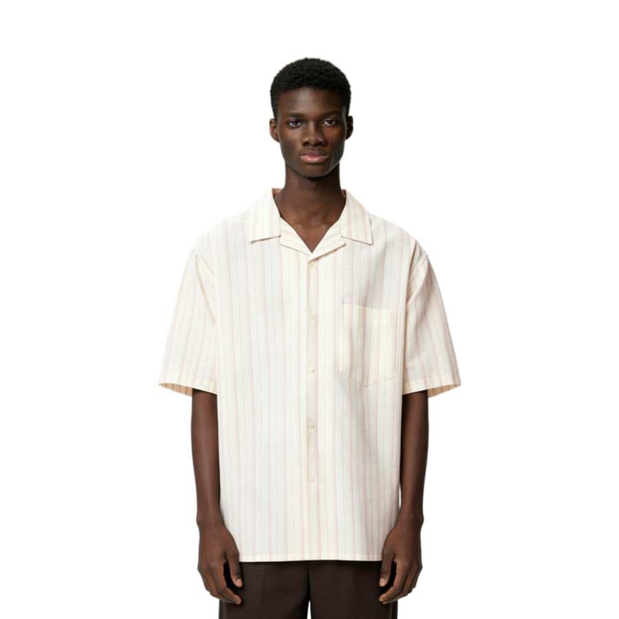 UNIQLO Shirts Unisex Rose Red Half Open Collar Thin