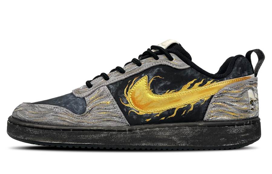 Nike Nike Court Borough Low top Skateboard Shoes Men's Black Gold