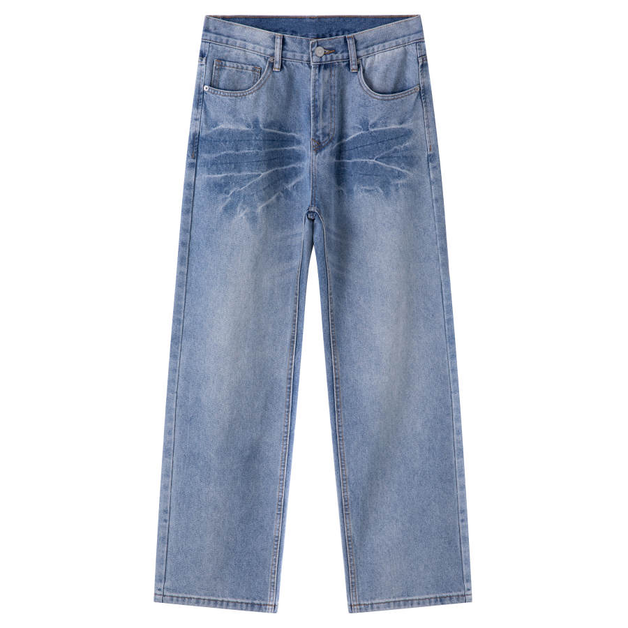 Jeep Jeans Unisex P755MWNT34 Gray Blue Moderate Straight Fit Pants